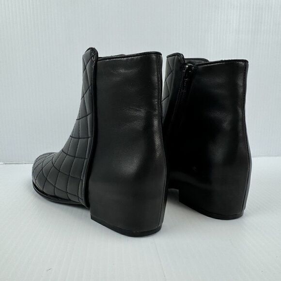 Vaneli Womens 6 M Gaston Ankle Boots Booties Black Nappa Quilted Leather NIB NEW - Picture 11 of 13